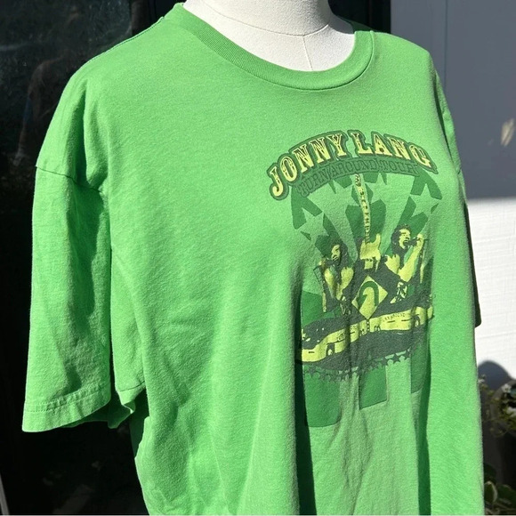 American Apparel Green Jonny Lang 100% Cotton Short Sleeve Concert Band T-Shirt - Picture 4 of 6